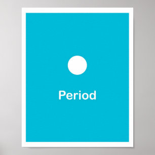 Interpunktionsmarkeringar - Period Poster