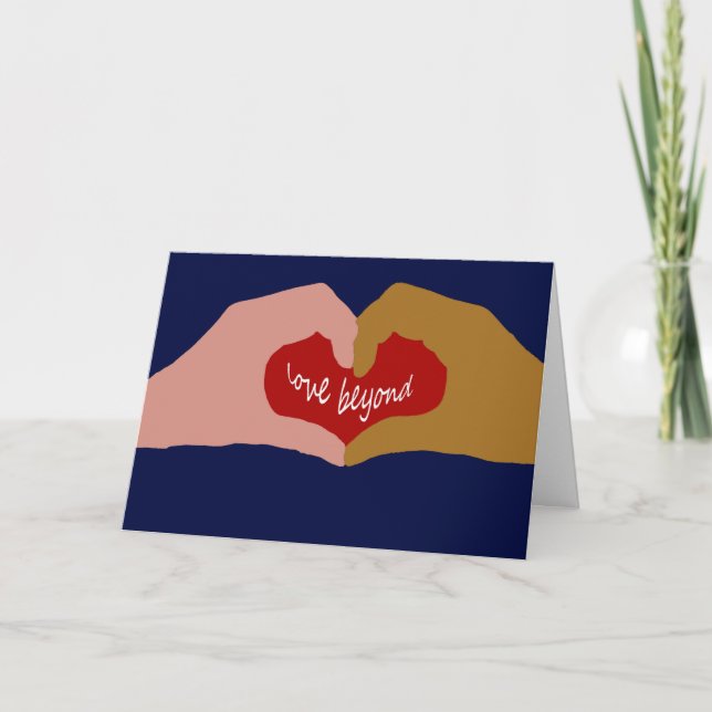 Interracial hälsningkort kort (Framsida)