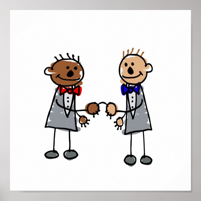 Interrasistiskt gaypar poster (Framsidan)