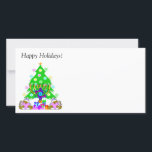 Interreligiös Helgdag Roligt Julkort<br><div class="desc">Julgåvor och Chanukah-menorahs prydnadsföremål för interreligiösa familjer som är judar och kristna och firar båda helgdagarna denna säsong.</div>