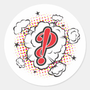 InterroBANG Runt Klistermärke
