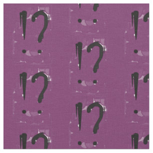 "Interrobangy" - i purple. Tyg
