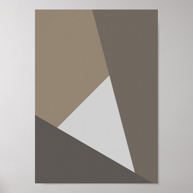 Intersect – Neutral geometrisk konsttryck Poster (Framsidan)