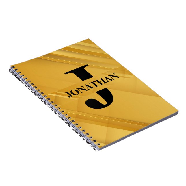 Intersecting Initial Letter Name Typography Design Anteckningsbok (Högra Sidan)