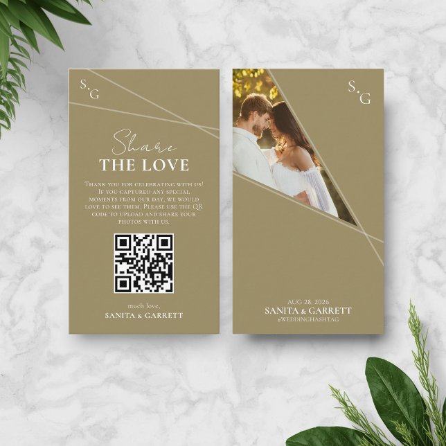 Intersecting Lines Share The Love QR-kod-kort Tilläggskort (Share The Love QR Code Card)