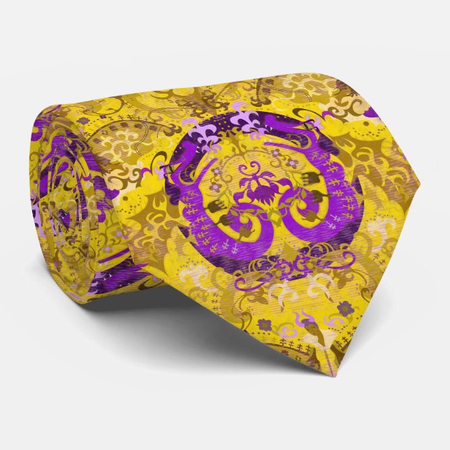 Intersex Dragon Damask - Intersex Pride Flagga Fär Slips (Rullad)
