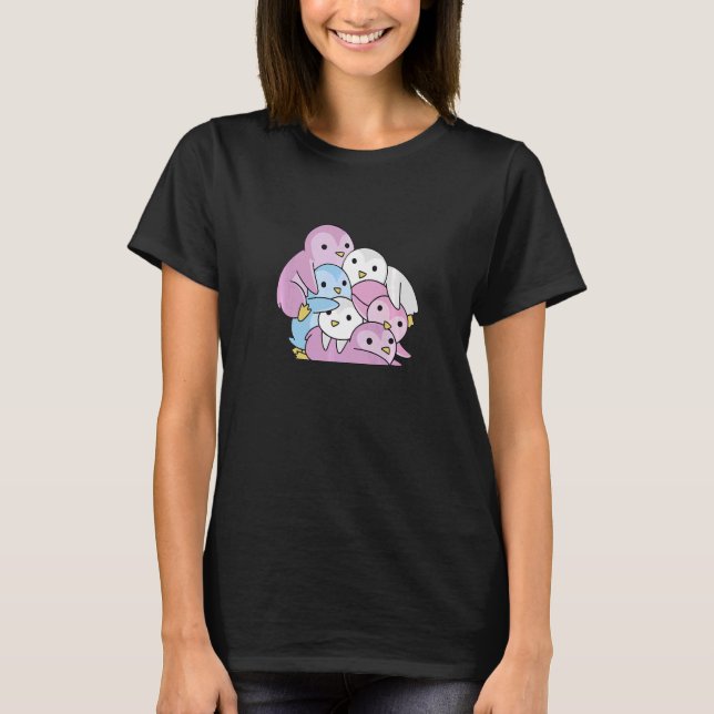 Intersex Flagga Month Lgbtq Intersex Pengu T Shirt (Framsida)