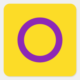 Intersex Pride Flagga Fyrkantigt Klistermärke
