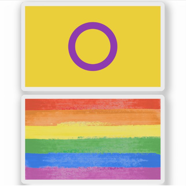 Intersex Pride Flagga Klistermärken (Framsida)