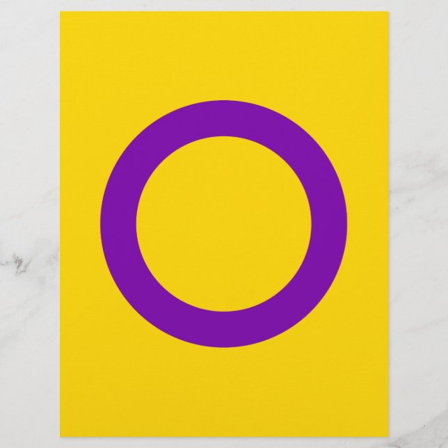 Intersex Pride Flagga LGBTQ (Framsida)