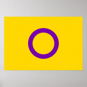 Intersex Pride flagga Poster