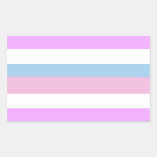 Intersex Pride Flagga Rektangulärt Klistermärke
