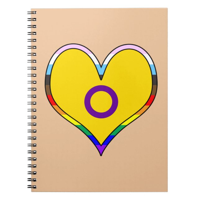 Intersex Pride Heart - bärbar dator Anteckningsbok (Framsidan)