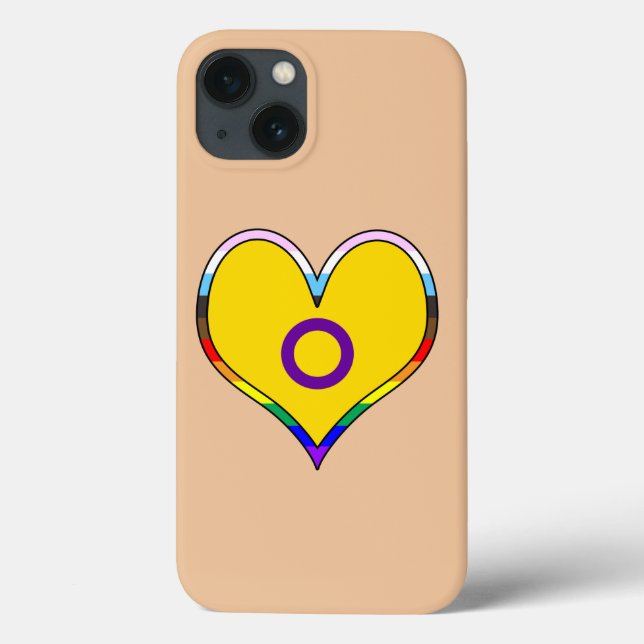 Intersex Pride Heart Fodral-Mate iphone case (Baksida)