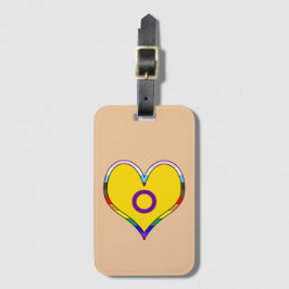 Intersex Pride Heart Luggage Tag Bagagebricka