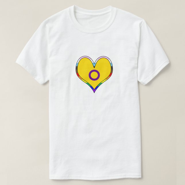 Intersex Pride Heart T-Shirt (Design framsida)