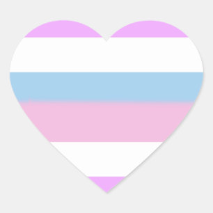 Intersex Pride Rand Hjärtformat Klistermärke