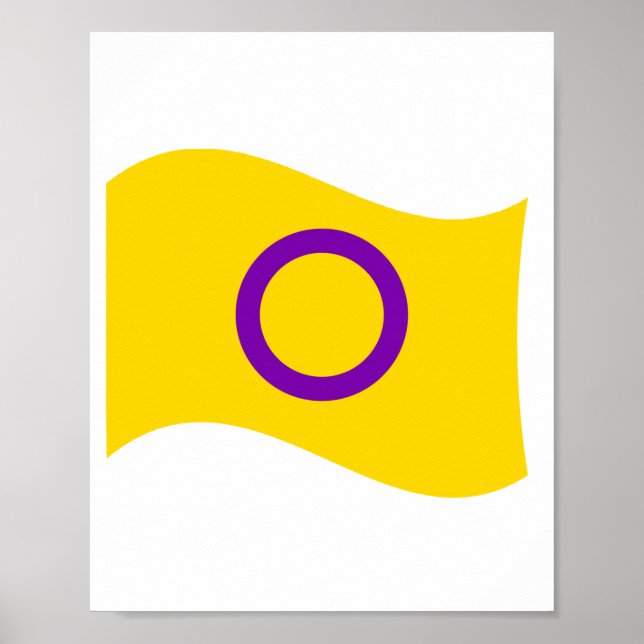 Intersex Pride Vågbandflagga Poster (Framsidan)