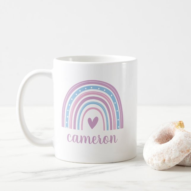 Intersex Regnbåge Personlig Kaffemugg (Med munk)