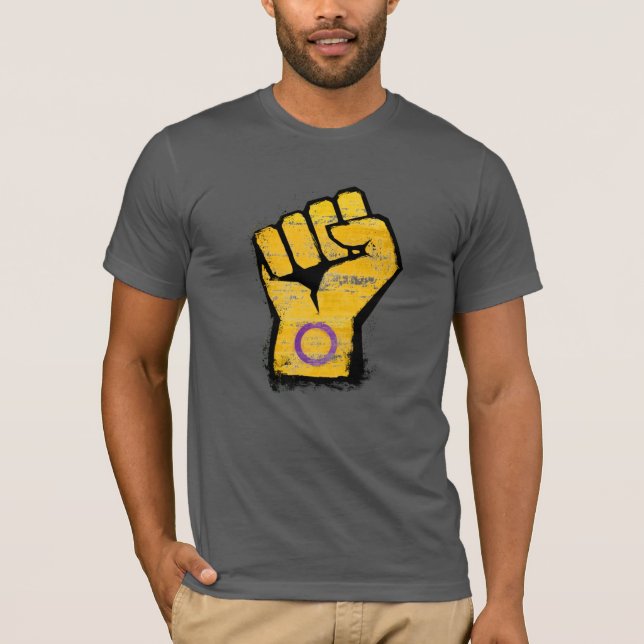 Intersex stolthet näve t shirt (Framsida)