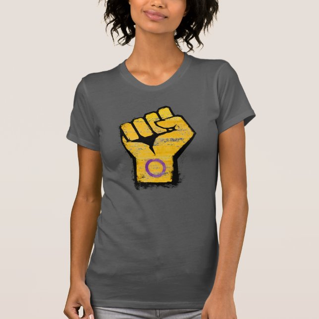 Intersex stolthet näve t shirt (Framsida)