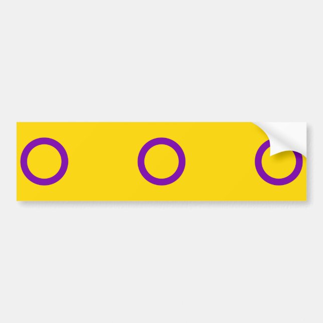 Intersex stolthetsflagga bildekal (Framsidan)