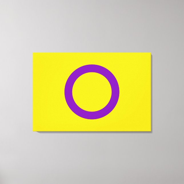 Intersex stolthetsflagga canvastryck (Framsida)