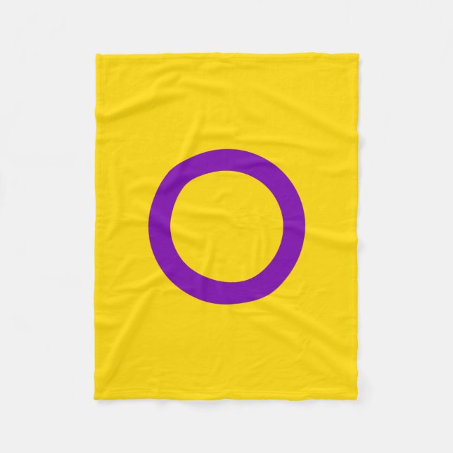 Intersex stolthetsflagga fleecefilt (Framsidan)