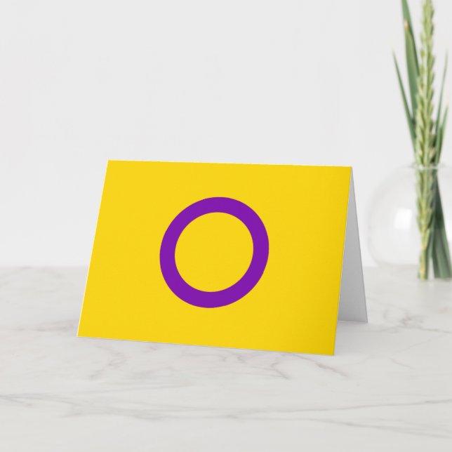 Intersex stolthetsflagga helgkort (Framsida)