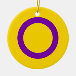 Intersex stolthetsflagga julgransprydnad keramik