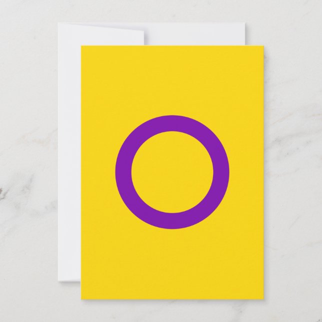 Intersex stolthetsflagga julkort (Framsida)