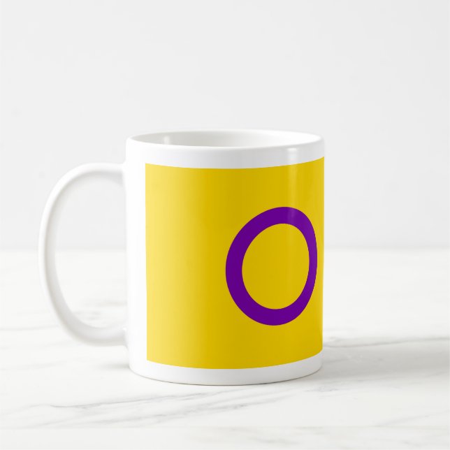 Intersex stolthetsflagga kaffemugg (Vänster)
