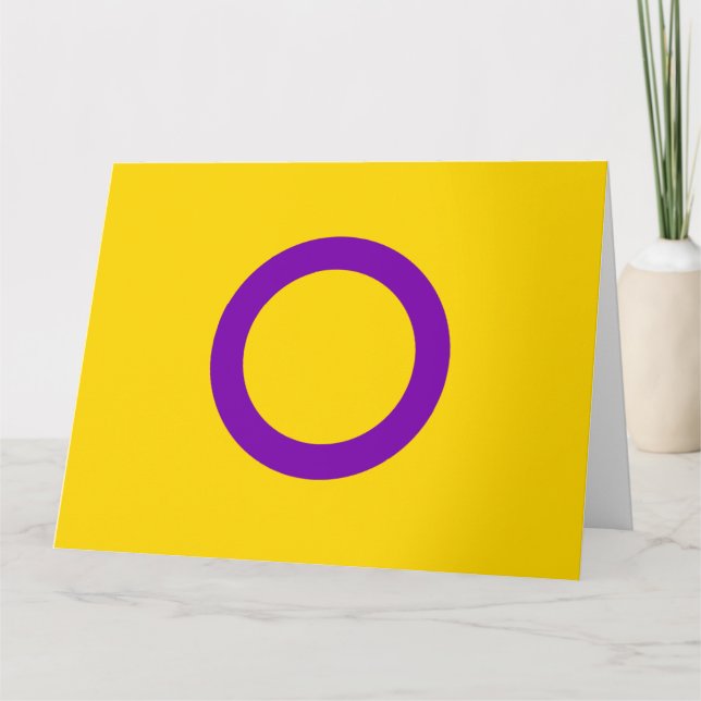 Intersex stolthetsflagga kort (Framsida)