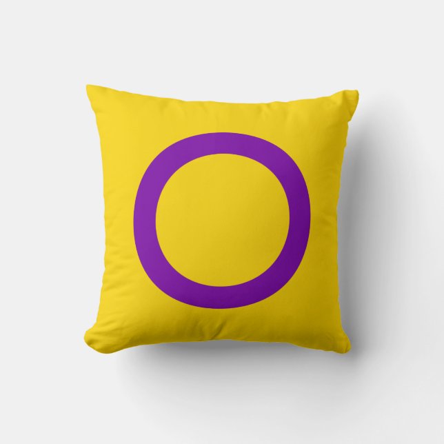 Intersex stolthetsflagga kudde (Framsida)