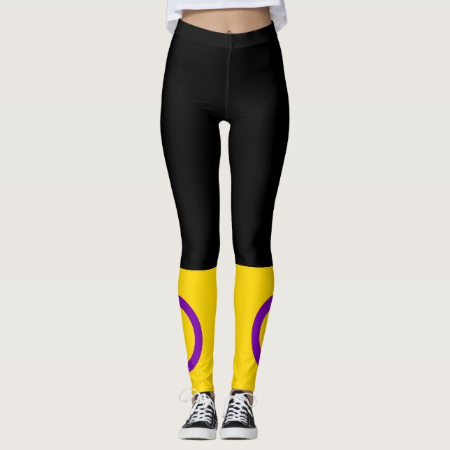 Intersex stolthetsflagga leggings (Framsida)