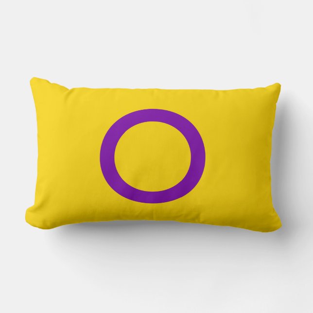 Intersex stolthetsflagga lumbarkudde (Framsida)