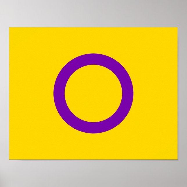 Intersex stolthetsflagga poster (Framsidan)