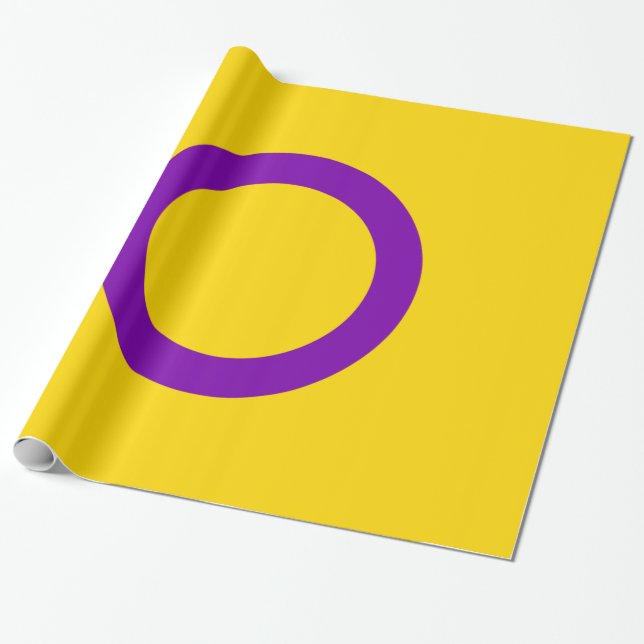 Intersex stolthetsflagga presentpapper (Utrullad)