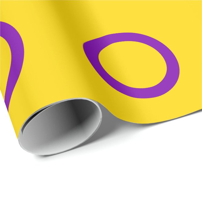 Intersex stolthetsflagga presentpapper (Rullad Hörn)