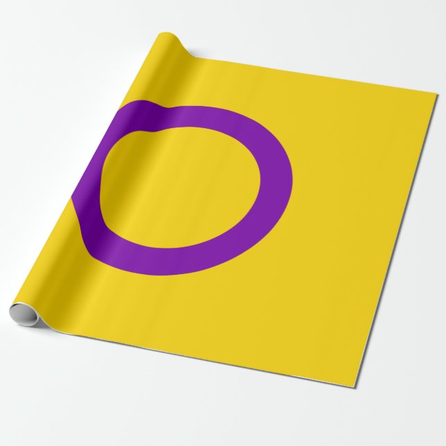 Intersex stolthetsflagga presentpapper (Utrullad)