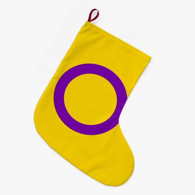 Intersex stolthetsflagga stor julstrumpa (Framsidan (Hängande))