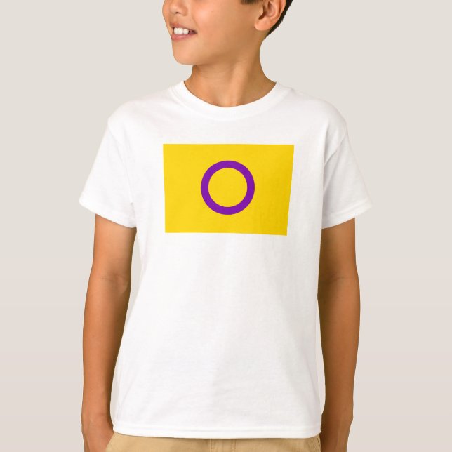 Intersex stolthetsflagga t shirt (Framsida)