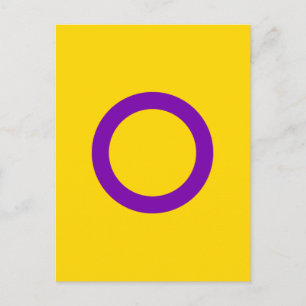 Intersex stolthetsflagga vykort