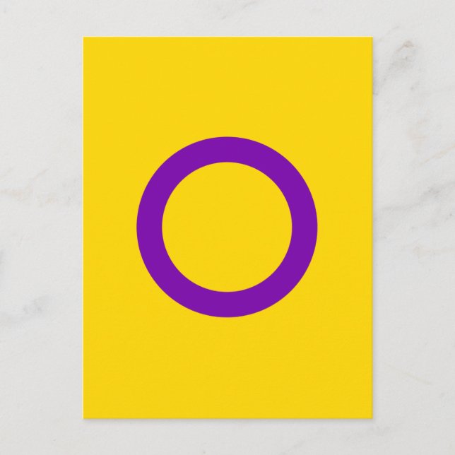 Intersex stolthetsflagga vykort (Framsida)