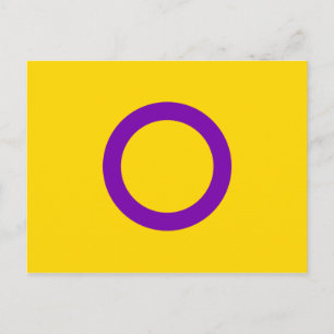 Intersex stolthetsflagga vykort