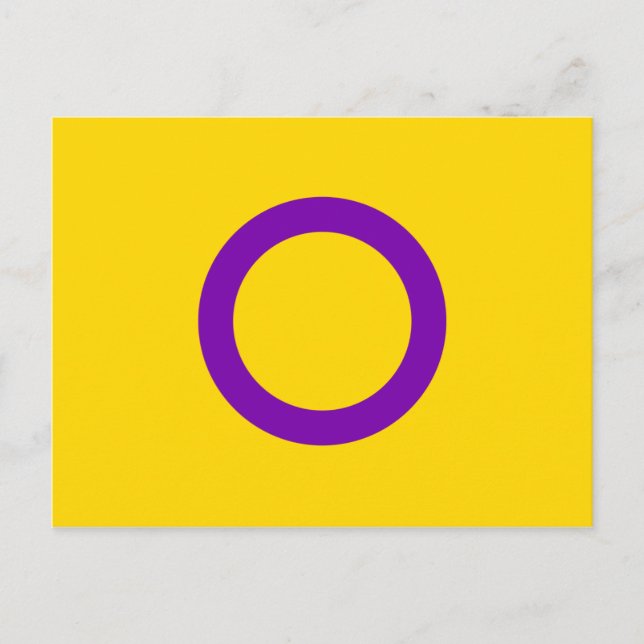Intersex stolthetsflagga vykort (Framsida)