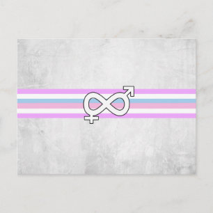 Intersex stolthetsflagga vykort