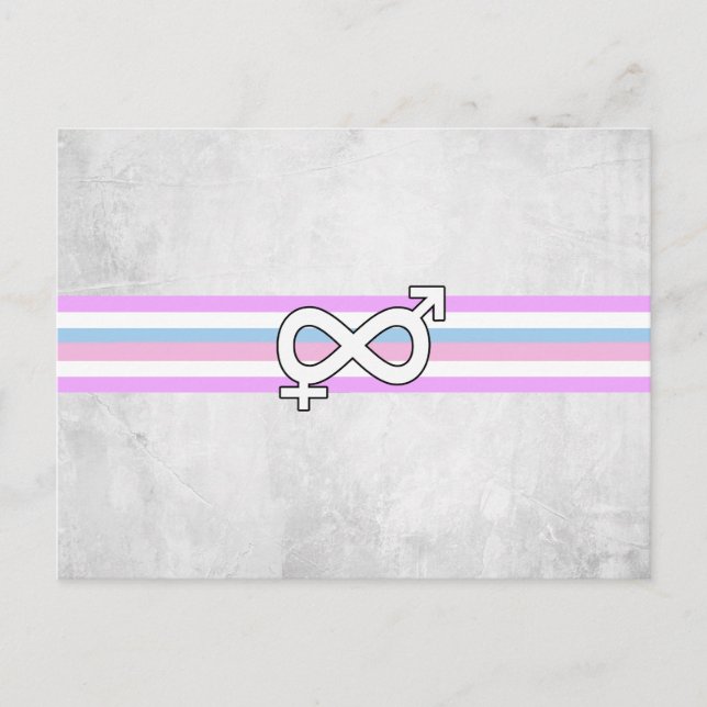 Intersex stolthetsflagga vykort (Framsida)