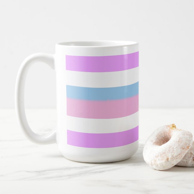 Intersex stolthetsränder kaffemugg (Med munk)
