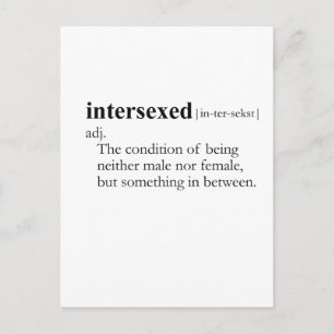 INTERSEXED (definition) Vykort